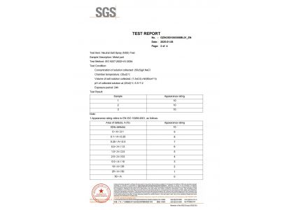 24-Hour Salt Spray Test Report | SGS