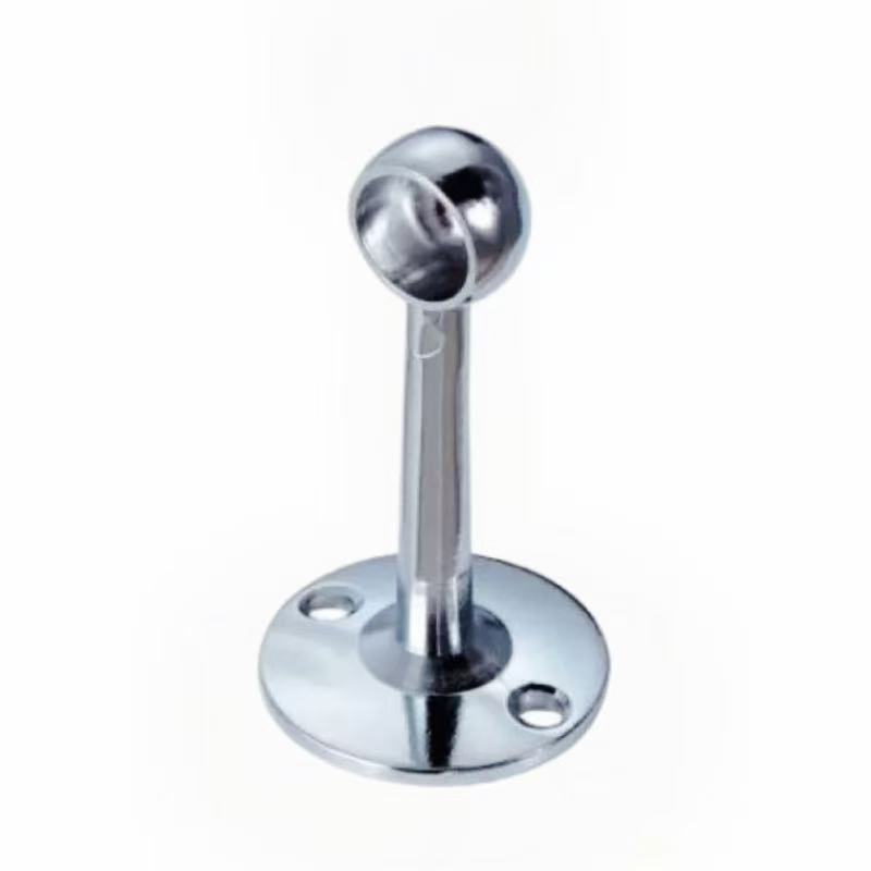 Chrome Closet Rod End Support Bracket – Heavy Duty Wardrobe Pole Holder